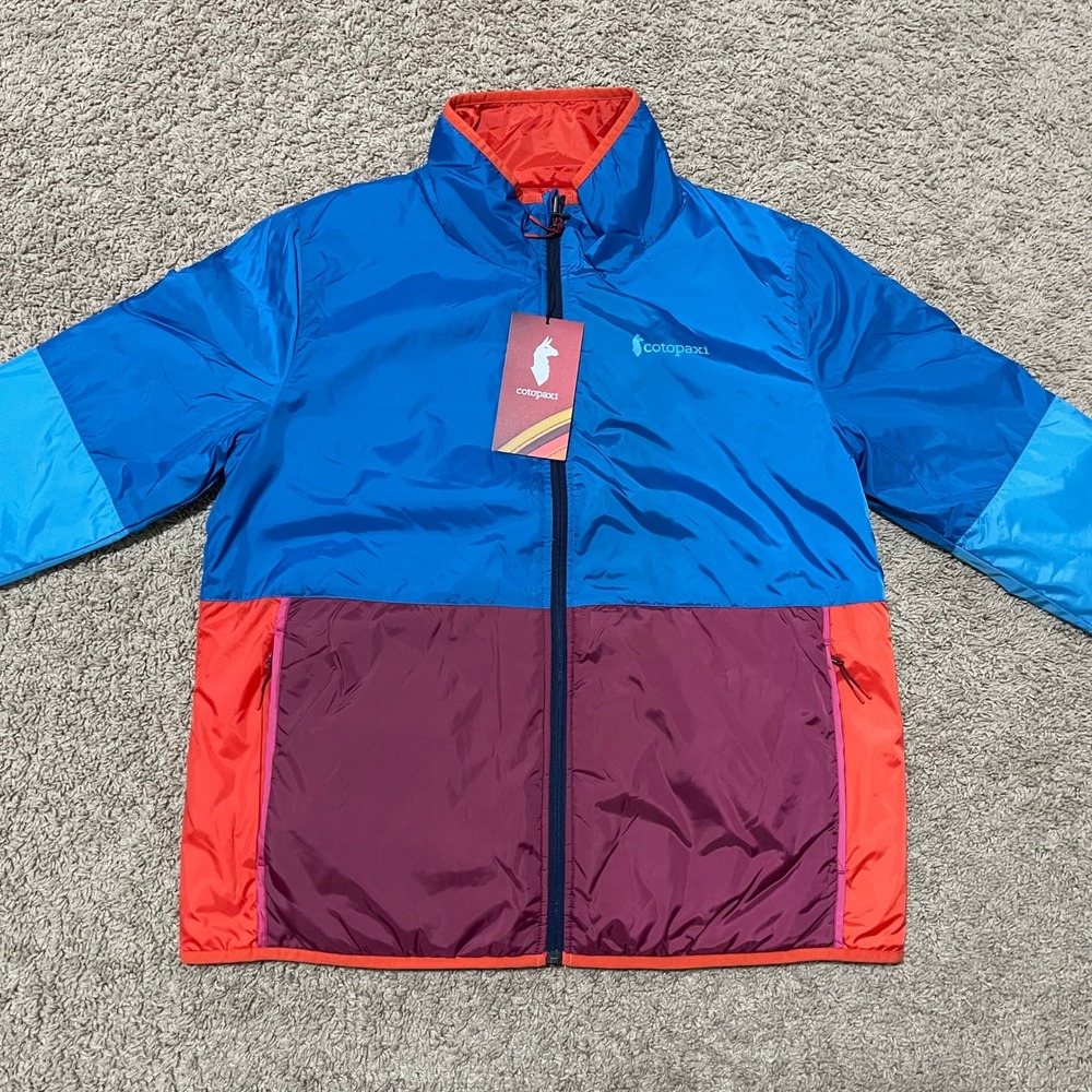 Cotopaxi Puffer Jacket Womens XL Blue Red Teca Calido Rocket Science Reversible